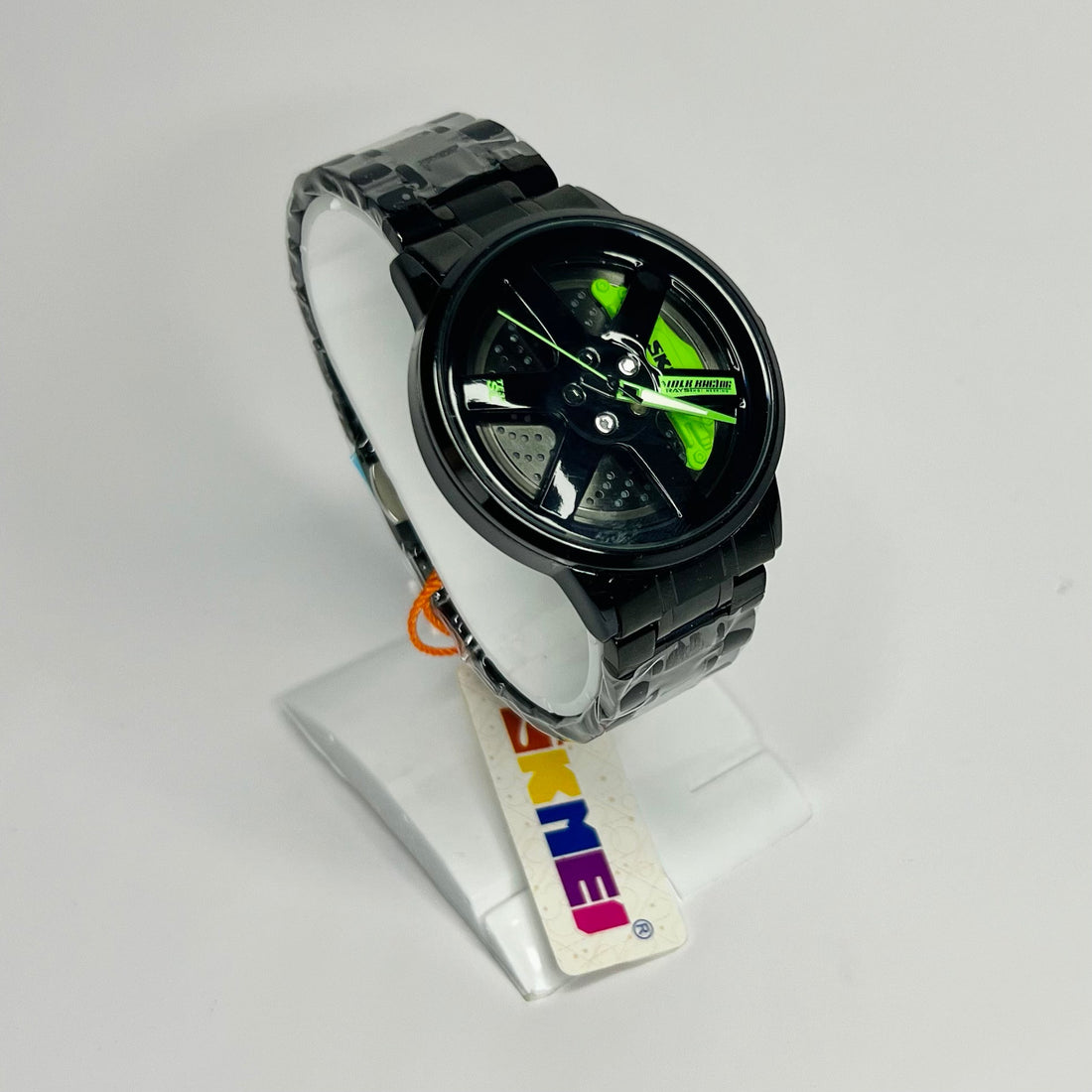 Spinning Car Wheel Green | 44mm | Stainless Steel