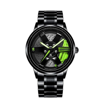 Spinning Car Wheel Green | 44mm | Stainless Steel